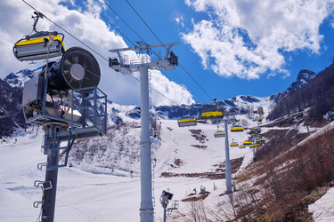 Skazka (Fairy tale) chairlift on the Strela Mountain Park. Roza Khutor ski resort. Sochi - Serg Zastavkin