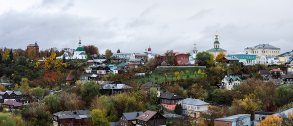 Вид на панораму города Владимира с Никольской церковью поздней осенью - KirillK