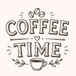 Векторная иллюстрация Coffee Time с креативным дизайном - OLiAN_ART