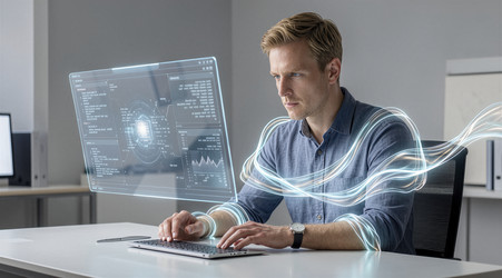 Футуристический интерфейс на прозрачном мониторе - Vvicca