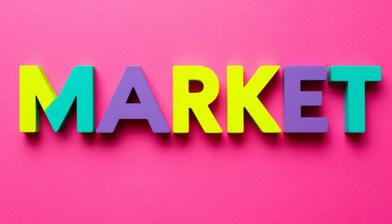 Надпись "market" на розовом фоне - Nik.Alex