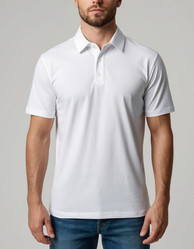 Макет белой рубашки на мужской модели - Nik.Alex