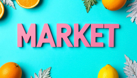 Надпись "market" на синем фоне - Nik.Alex