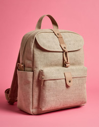 Canvas backpack with leather fasteners — eco-friendly, stylish, and durable. Perfect for sustainable fashion and urban adventures - Nik.Alex