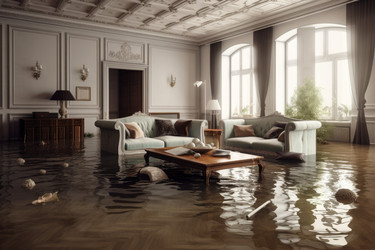 Поврежденная водой гостиная. Генерировать искусственный интеллект - yliv