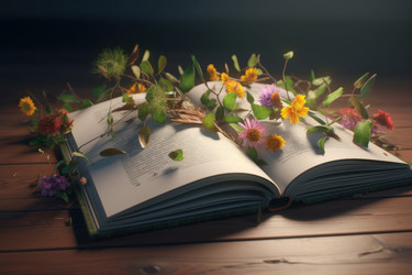 Открытая книга цветов. Фабрика бумажного искусства. Генерировать искусственный интеллект - yliv