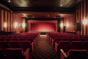 Movie red velvet lights. Generate Ai - yliv