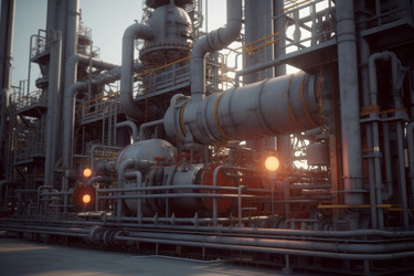 Промышленный нефтеперерабатывающий завод. Генерировать искусственный интеллект - yliv