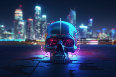 3d-модель человеческого черепа. Цвет лица. Генерировать искусственный интеллект - yliv