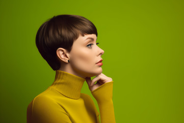 Woman lady thinking. Generate Ai - yliv