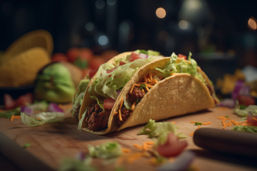 Вкусное твердое тако. Праздничный салат. Генерировать искусственный интеллект - yliv