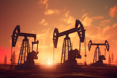 Промышленные нефтяные насосы добывают нефть. Генерировать искусственный интеллект - yliv