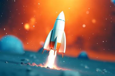 Запуск ракеты в космос. Генерировать искусственный интеллект - yliv