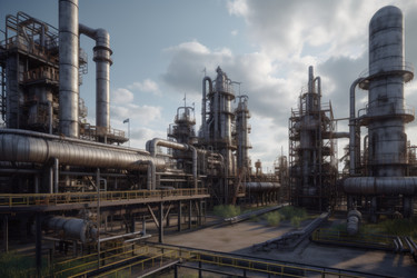 Нефтеперерабатывающий завод. Трубопроводное топливо. Генерировать искусственный интеллект - yliv