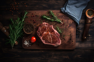 Стейк-мясное блюдо. Генерировать искусственный интеллект - yliv