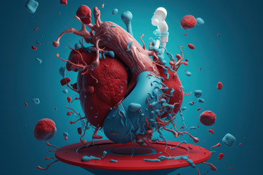 Тромбоз сердца 3d. Медицинское состояние крови. Генерировать искусственный интеллект - yliv