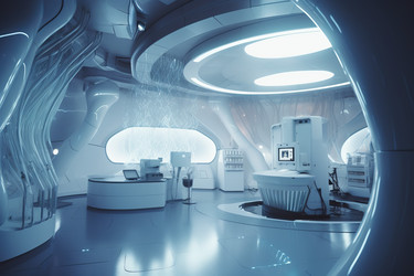 Futuristic organic laboratory. Generate Ai - yliv