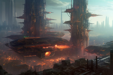Мегаполис на планете Вселенная. Городская фантастика. Генерировать искусственный интеллект - yliv