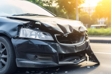 Разбитый бампер автомобиля auto. Тело сломано. Генерировать искусственный интеллект - yliv