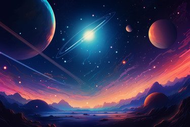 Космические обои scifi. Абстрактная вселенная. Генерировать искусственный интеллект - yliv