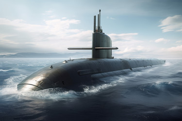 Военная подводная лодка. Военно-морская оборона океана. Генерировать искусственный интеллект - yliv