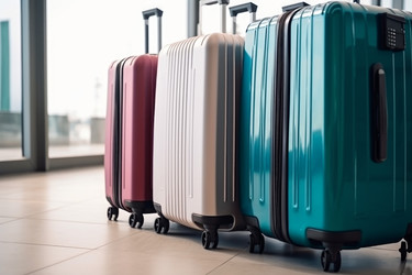 Полные чемоданы багажа в аэропорту. Путешествие в отпуск - yliv