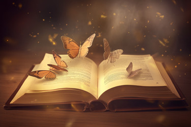 Книга "светящаяся бабочка". Волшебный сон. Генерировать искусственный интеллект - yliv