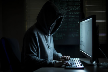Хакер работает за компьютером в толстовке с капюшоном. Генерировать искусственный интеллект - yliv