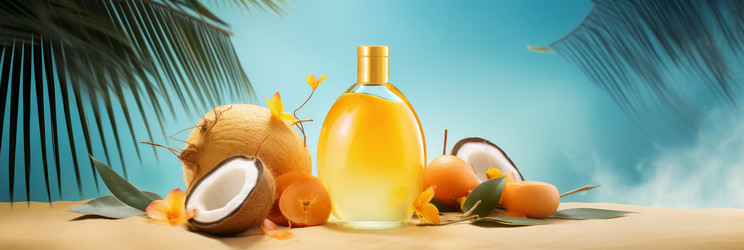 Косметический флакон tropical. Генерировать искусственный интеллект - yliv