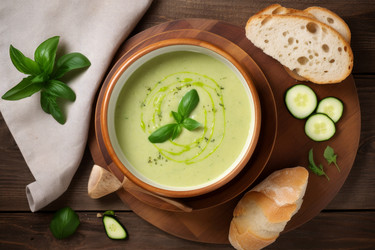 Вкусный диетический крем-суп из кабачков. Генерировать искусственный интеллект - yliv