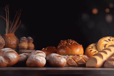 Выпечка на столе. Пшеничные продукты. Создайте искусственный интеллект - yliv