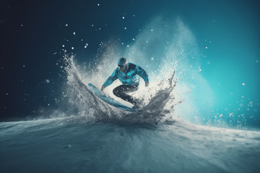 Спортивный сноуборд на льду. Генерировать искусственный интеллект - yliv