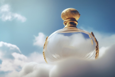 Флакон духов sky magic. Генерировать искусственный интеллект - yliv