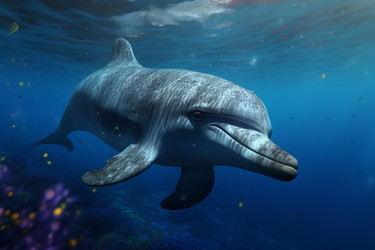 Дельфин под морской водой. Морская природа. Генерировать искусственный интеллект - yliv