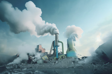 Завод по производству загрязненного воздуха. Генерировать искусственный интеллект - yliv