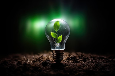 Электрическая лампочка Eco green. Энергетическая мощь будущего. Генерировать искусственный интеллект - yliv