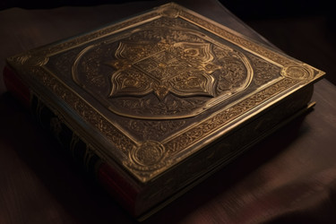 Богато украшенная книга. Обрамите старинную этикетку. Генерировать искусственный интеллект - yliv