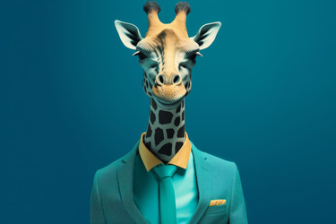 Деловой костюм giraffe travel. Генерировать искусственный интеллект - yliv