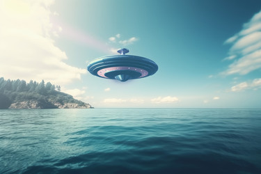 Нло летят над морем. Генерировать искусственный интеллект - yliv