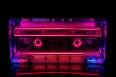 Музыкальная кассета neon. Генерировать искусственный интеллект - yliv
