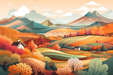 Природный ландшафт сельской местности. Генерировать искусственный интеллект - yliv