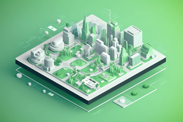 Схема зеленого города. Генерировать искусственный интеллект - yliv