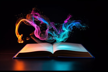 Книга с волшебным неоновым светом. Генерировать искусственный интеллект - yliv
