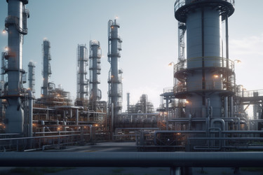 Промышленный нефтеперерабатывающий завод. Генерировать искусственный интеллект - yliv