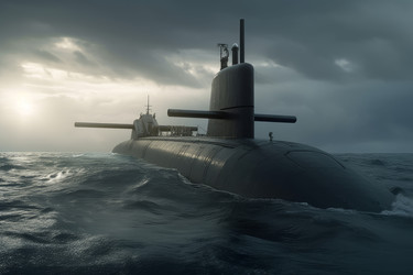 Военный подводный корабль. Генерировать искусственный интеллект - yliv