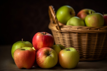 Farm apple basket. Generate Ai - yliv