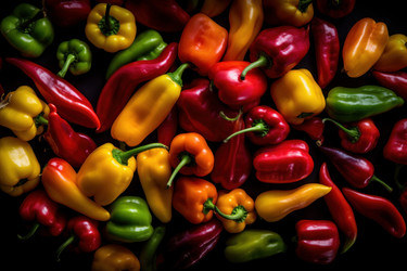 Colorful peppers background. Generate Ai - yliv