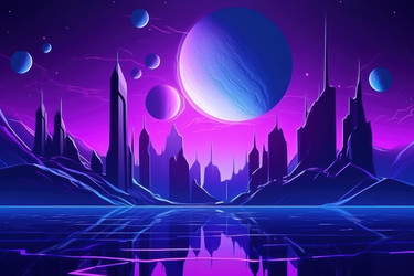 Футуристический кибер-город. Генерировать искусственный интеллект - yliv