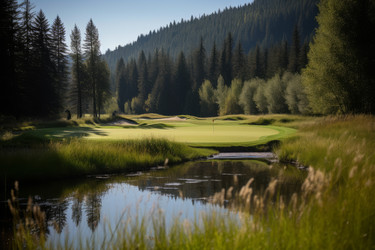 Golf course nature. Generate Ai - yliv