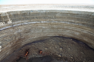 Газовый кратер Дарваза, пустыня Каракумы, Туркменистан - EOS_Canon